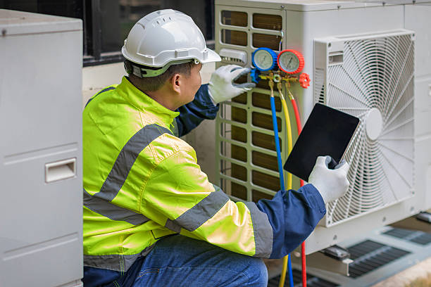 Professional Heat Pump Repair technician working in Jobstown, NJ